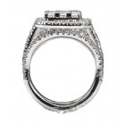 2.16 Ct. Asscher & Round Cut Diamond Ladies Ring